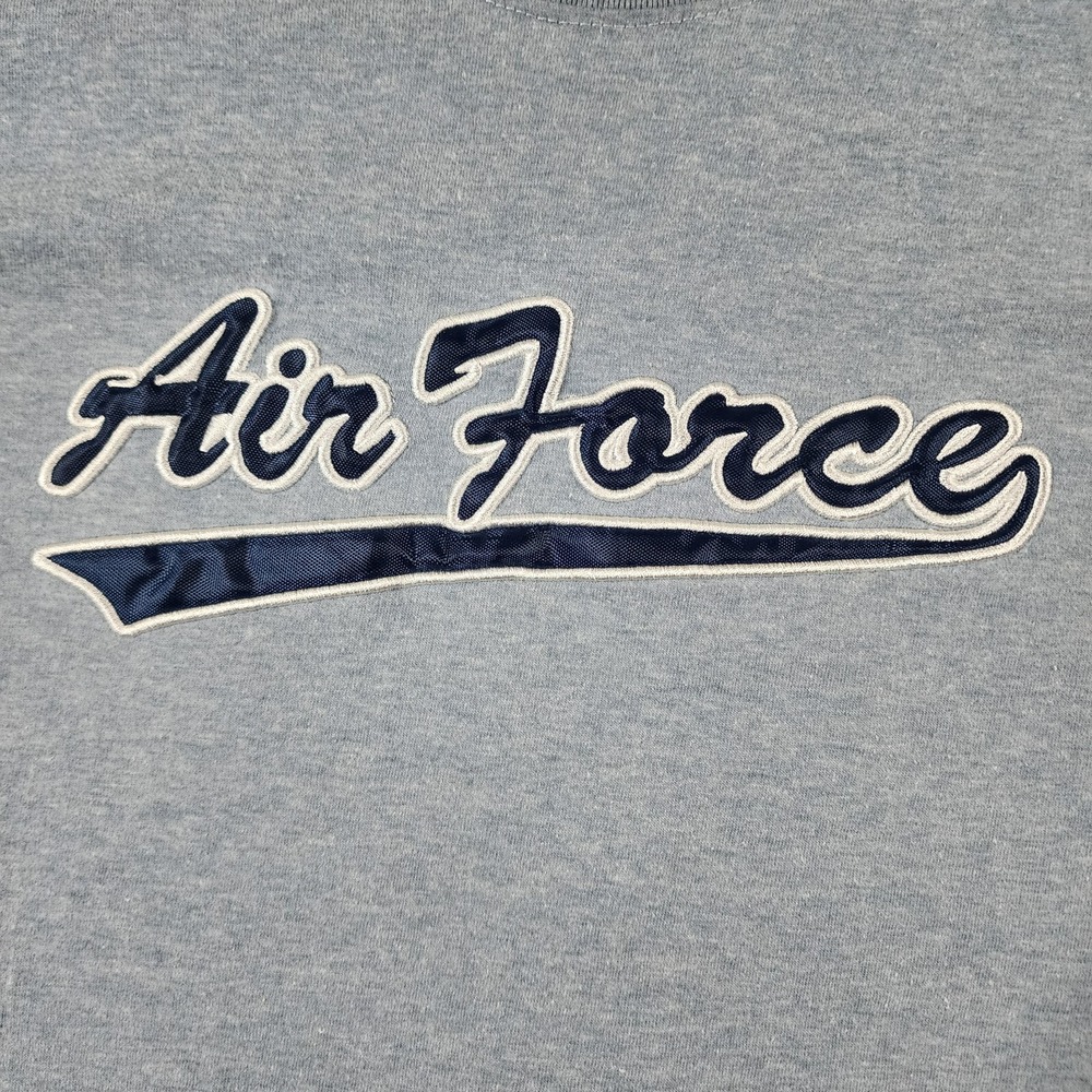 Airforce Script Logo Teemax Cotton Short Sleeve Gray T-Shirt Men's L